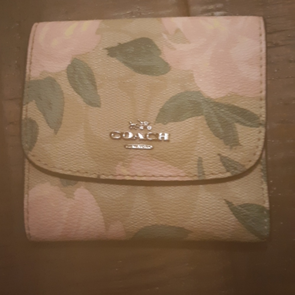 Never used Coach flower print wallet